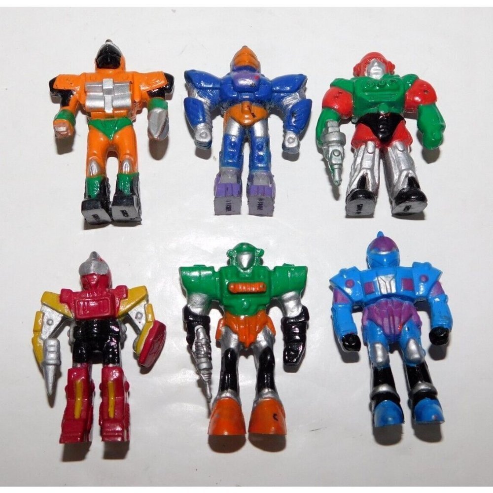 Lot 6 Vintage 90s SOMA Mini Sonic Ranger Warriors 2" Figures